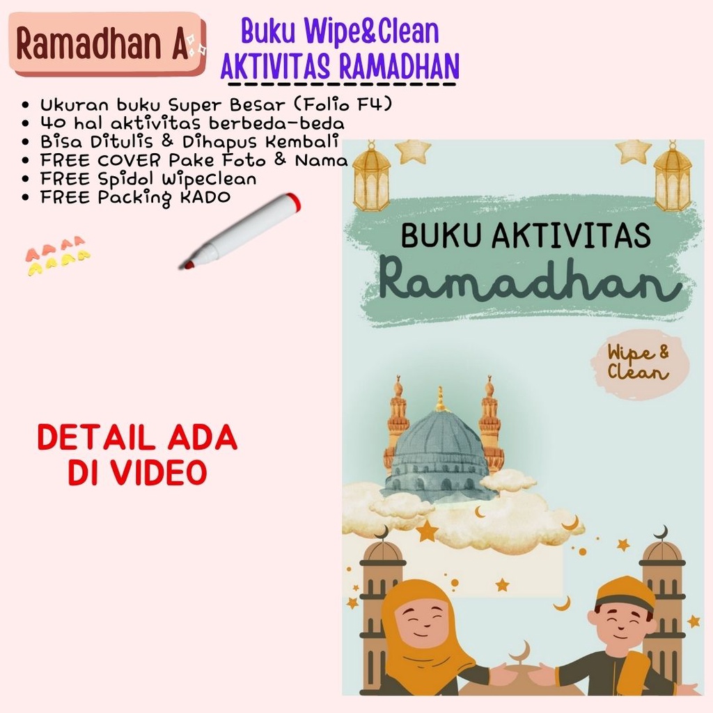 Jual Aktivitas Ramadan Buku Kegiatan Ramadhan Anak TK PAUD SD Bulan ...