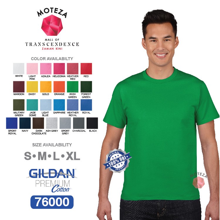 Jual Kaos Polos Combed 24s - GILDAN Premium Cotton 76000 - WARNA (Cool) -  NAVY S di Seller MOTEZA INDONESIA - Gunung Sahari Selatan, Kota Jakarta  Pusat
