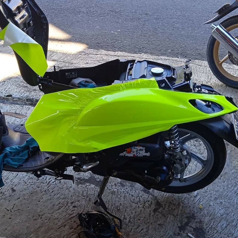 Jual STICKER SKOTLET MOTOR STIKER STABILO / SCOTLET MOTOR WARNA KUNING