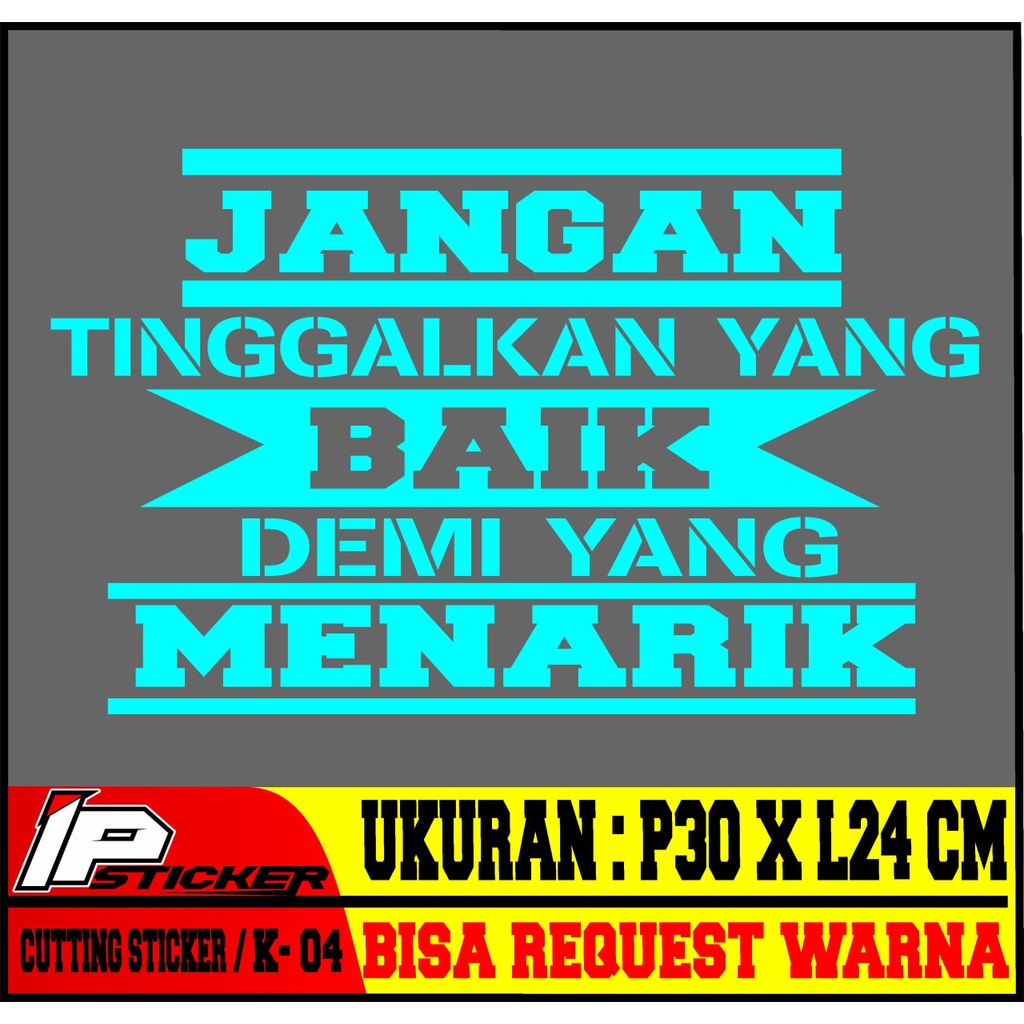 Jual (COD) STICKER CUTTING GAMBAR DAN KATA-KATA UNTUK KACA SAMPING KACA ...