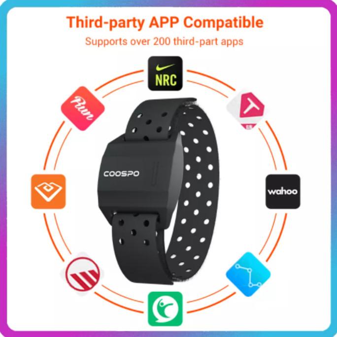 CooSpo Heart Rate Monitor Bracelet Optical Heart Rate Sensor Bluetooth 4.0 ANT+ Compatible With IFit Polar Strava Wahoo Garmin