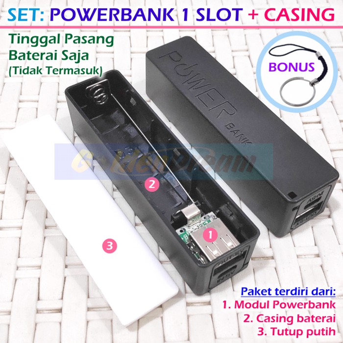 Jual Plus Casing Modul Powerbank 1 Slot Baterai 18650 Kit Power Bank 5v 1A Shopee Indonesia