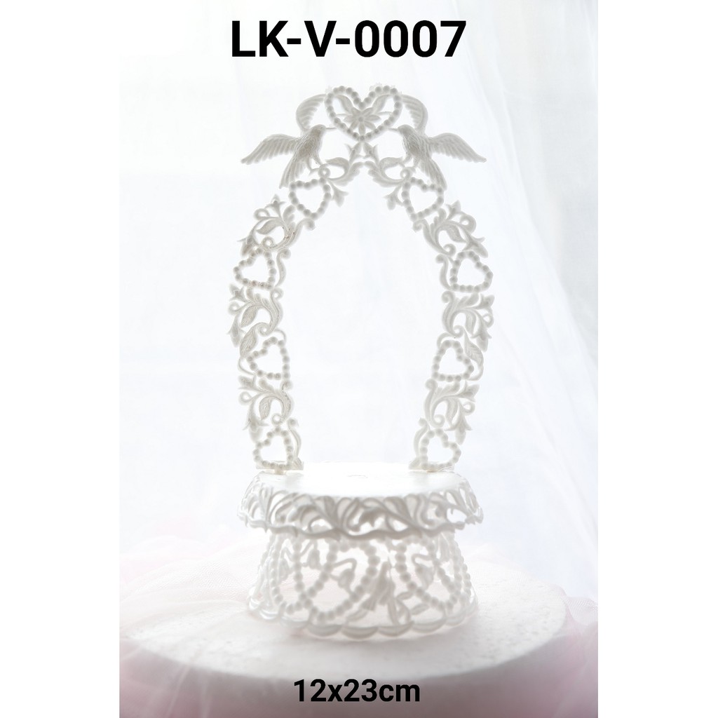 Jual LK-V-0007 Background Lokal Topper wedding Crown Merpati Besar ...