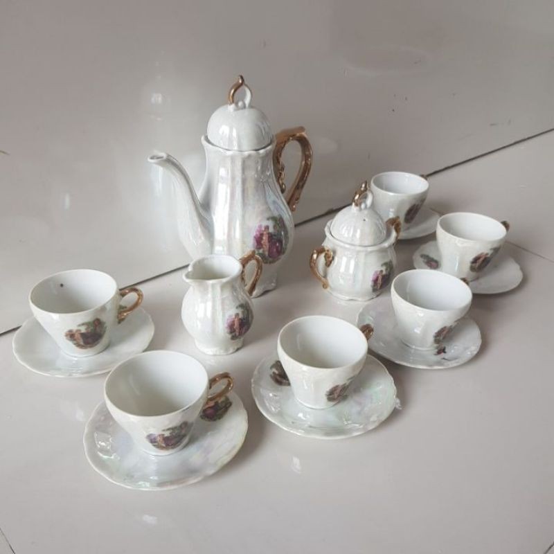 Jual European style Tea Set 17 Pc Vintage merk EIHO Grade A Japan ...