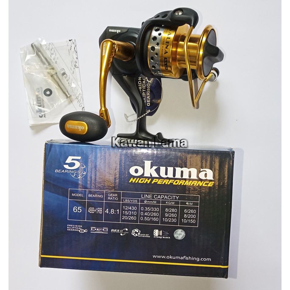 harga reel okuma salina sa 55 Jual REEL OKUMA SALINA SA-65 Dan SA-55 almunium body. Terlaris Reel Badak
