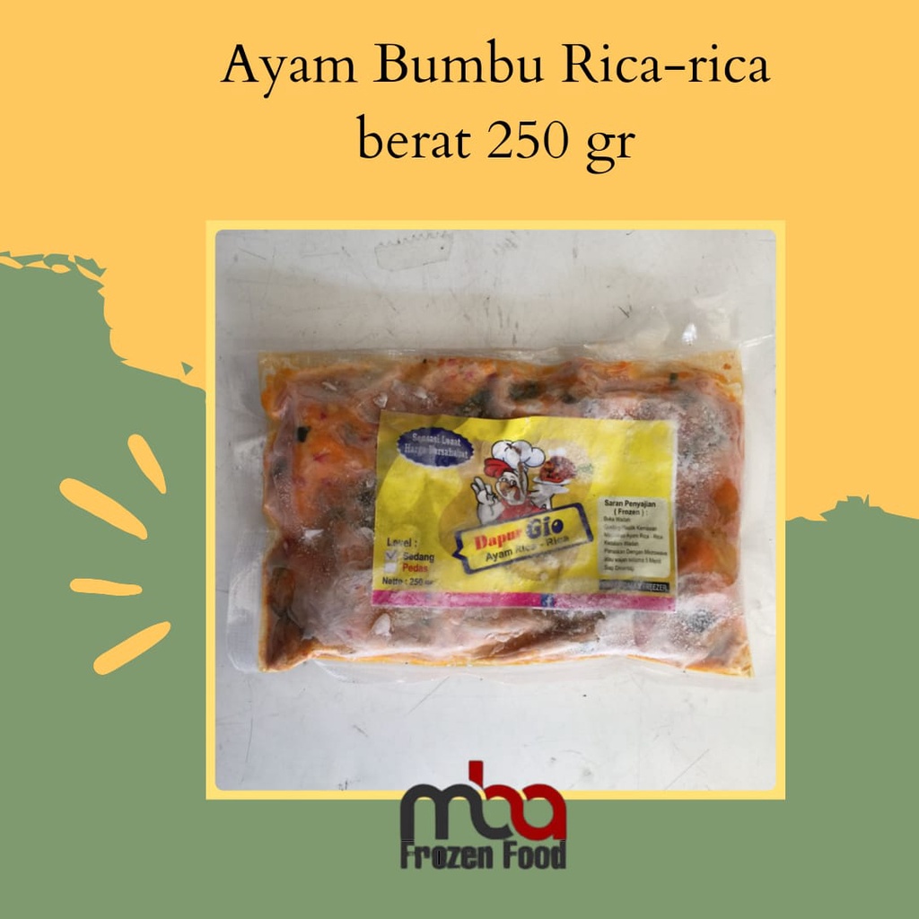 Jual Ayam Bumbu Rica-rica berat 250 gr - FROZEN FOOD | Shopee Indonesia