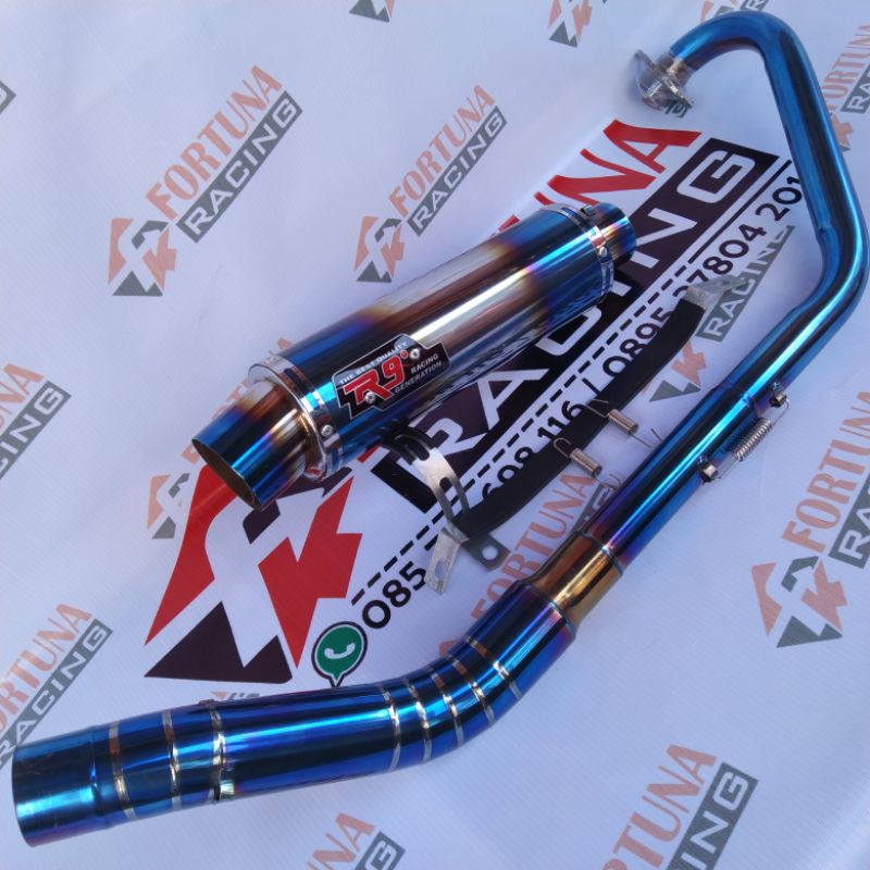Jual Knalpot racing R9 Mugello blue moon for Satria Fu Vxion CB CBR ...