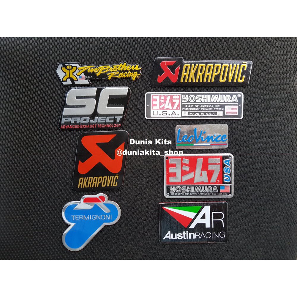 Jual Stiker Sticker Almunium Akrapovic Yoshimura SC Project Austin ...
