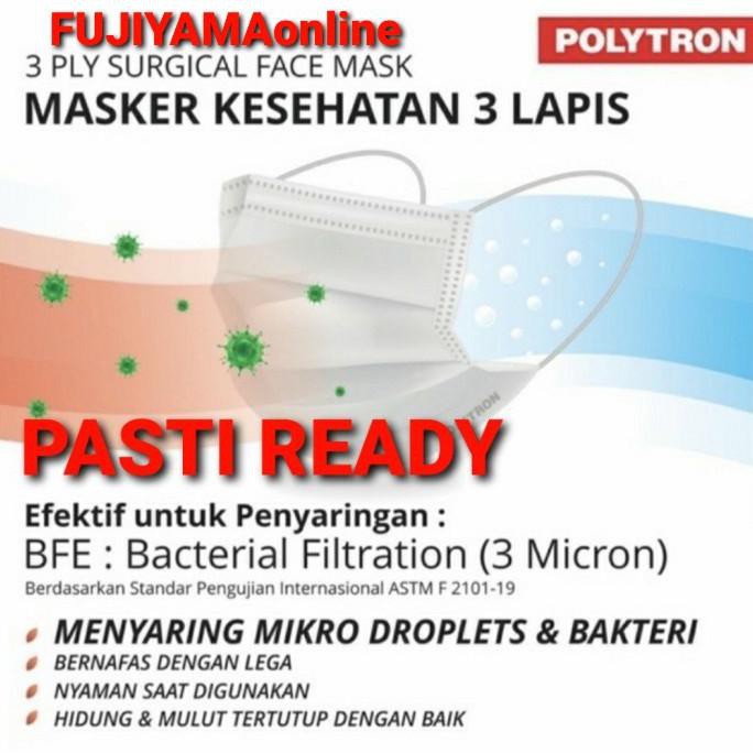 Jual Masker polytron 3ply box isi 50 pcs | Shopee Indonesia