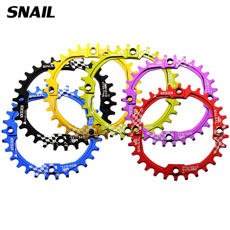 MOTSUV 104BCD Bike Chainwheel MTB Oval Narrow Wide Chainring 32T 34T