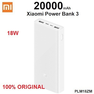 Jual XIAOMI PowerBank Mi3 20000mAh 18W Fast Original PLM18ZM XIAOMI ...