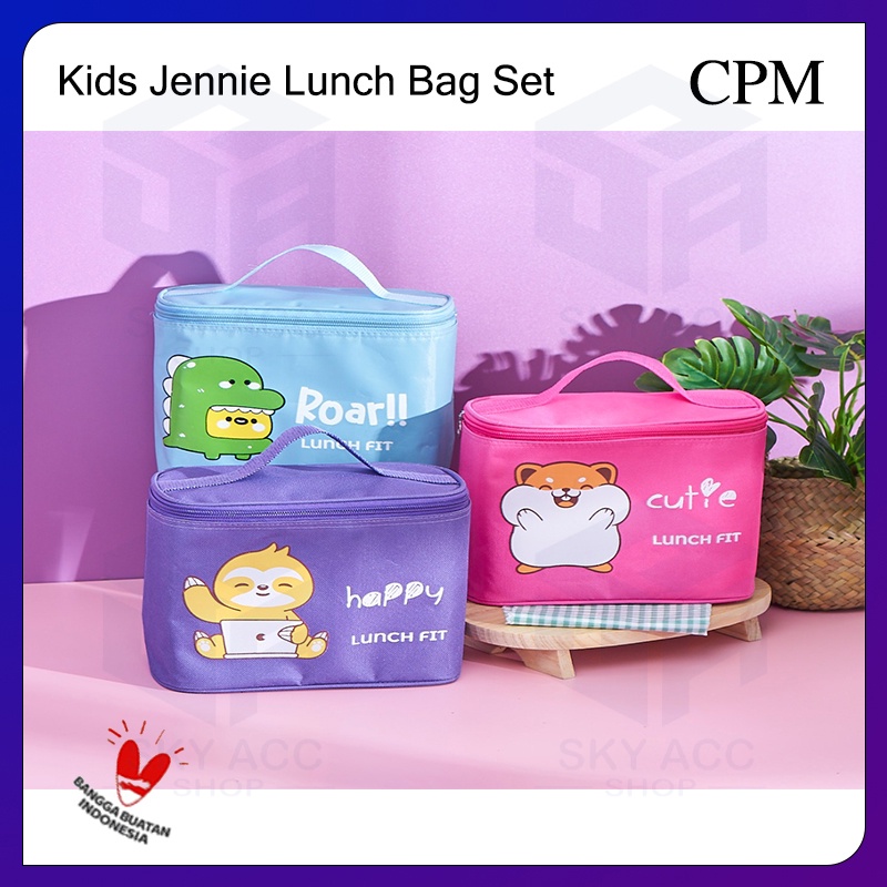 Jual Lunch Fit Set Kotak Bekal Makan / Kids Jennie Lunch Bag Set ...