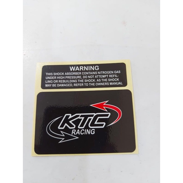 Jual STICKER SHOCK KTC RACING DAN WARNING | Shopee Indonesia
