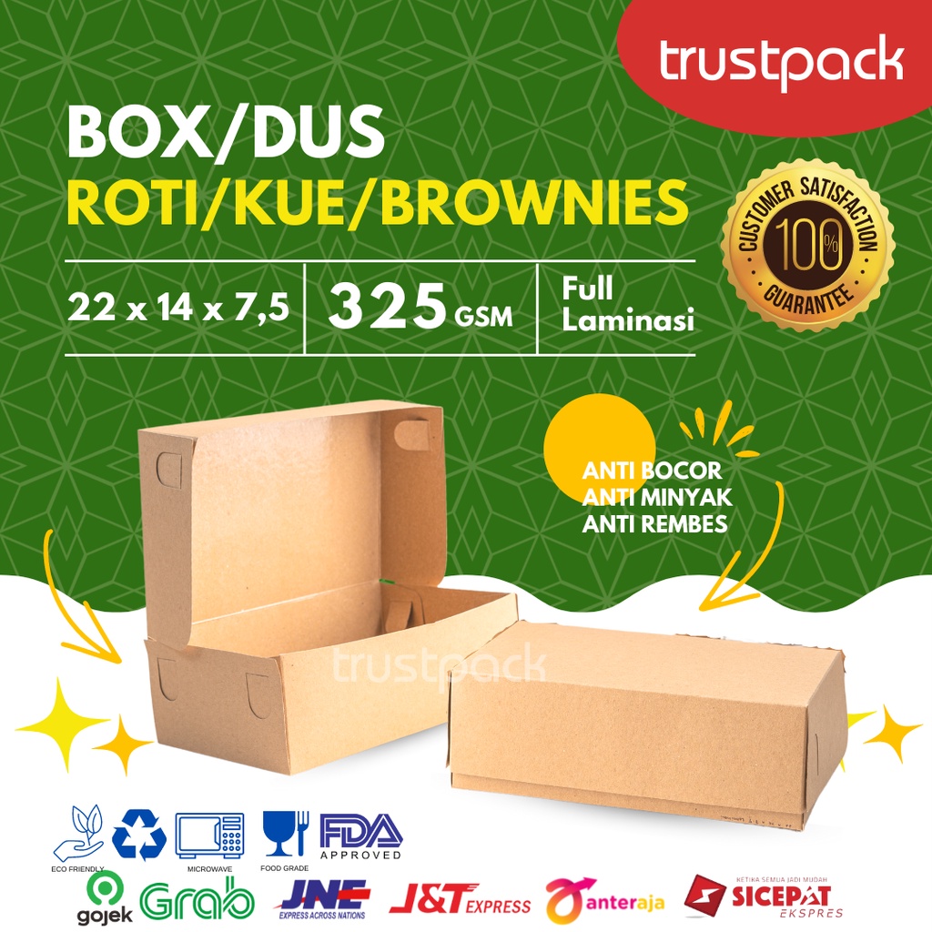 Jual Box Dus Kardus Kotak Brownies Roti Martabak X X Kraft