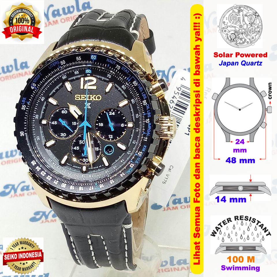 Jual Seiko Prospex SSC264P1 Aviation Solar Pilot Jam Tangan Pria SSC264 Shopee Indonesia