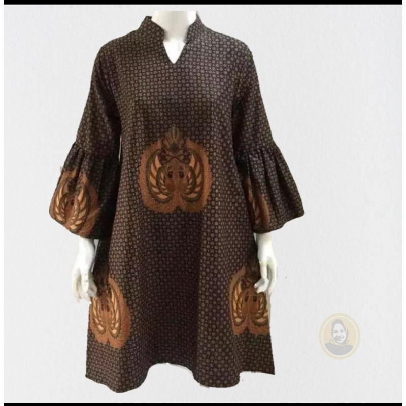 Jual COD Dress Batik Truntum Gurda, Tunik Batik Modern, Dress Batik ...