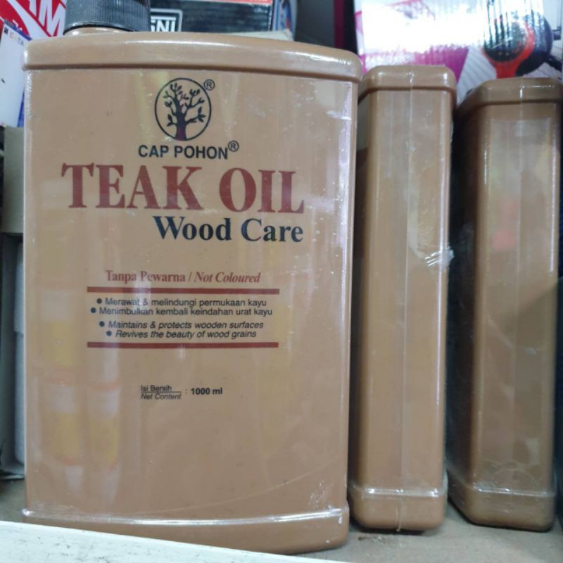 Jual Teak Oil wood care cap Pohon 1 Ltr / cairan rawat perawatan kayu bagus Shopee Indonesia