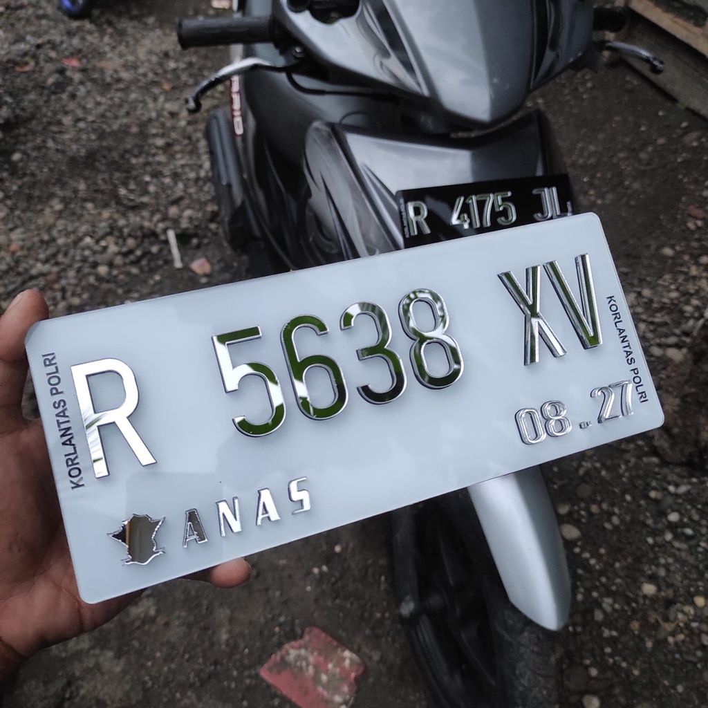 Jual Plat Motor Akrilik Crome Custom | Shopee Indonesia