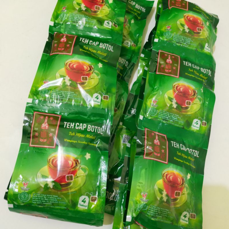 Jual Teh Hijau Melati Cap Botol sachet Shopee Indonesia
