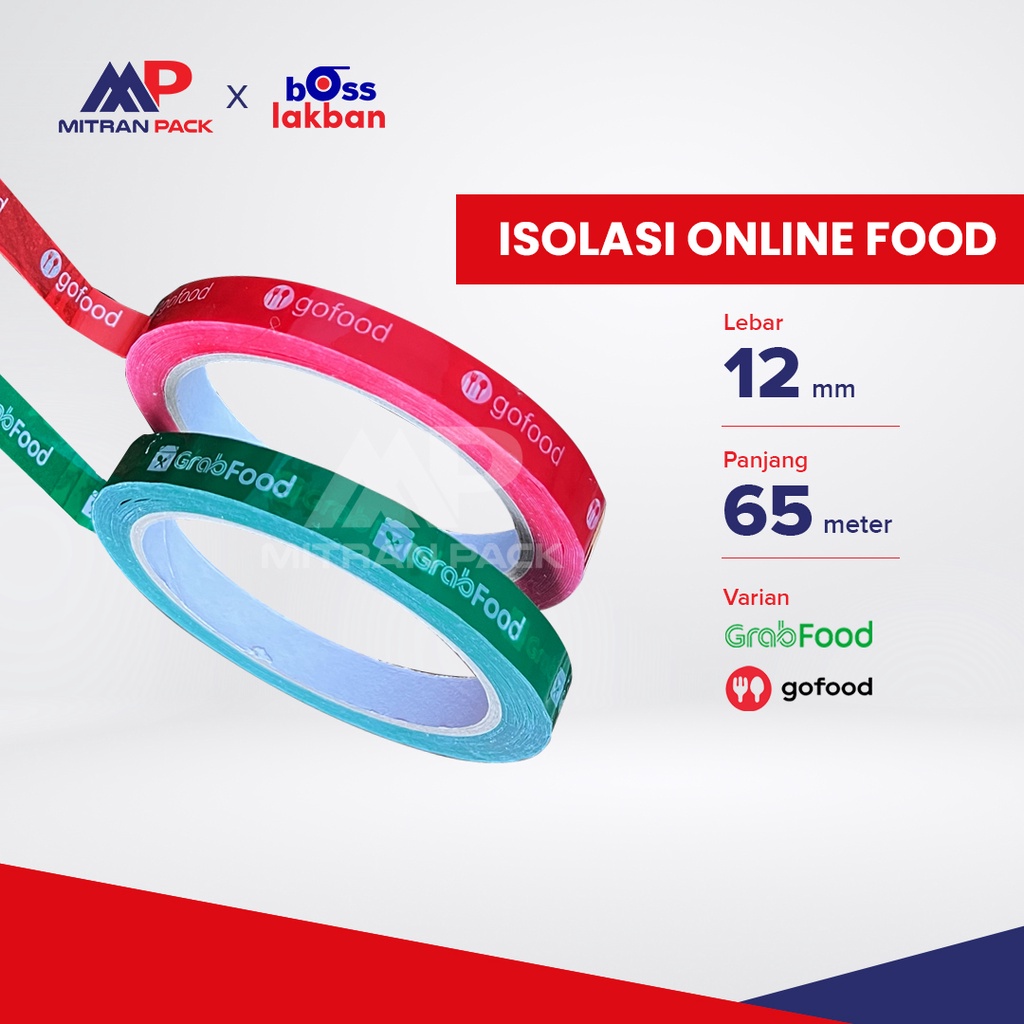 Jual Lakban / Isolasi Go Food / GrabFood Mitran Pack 12 mm | Shopee ...