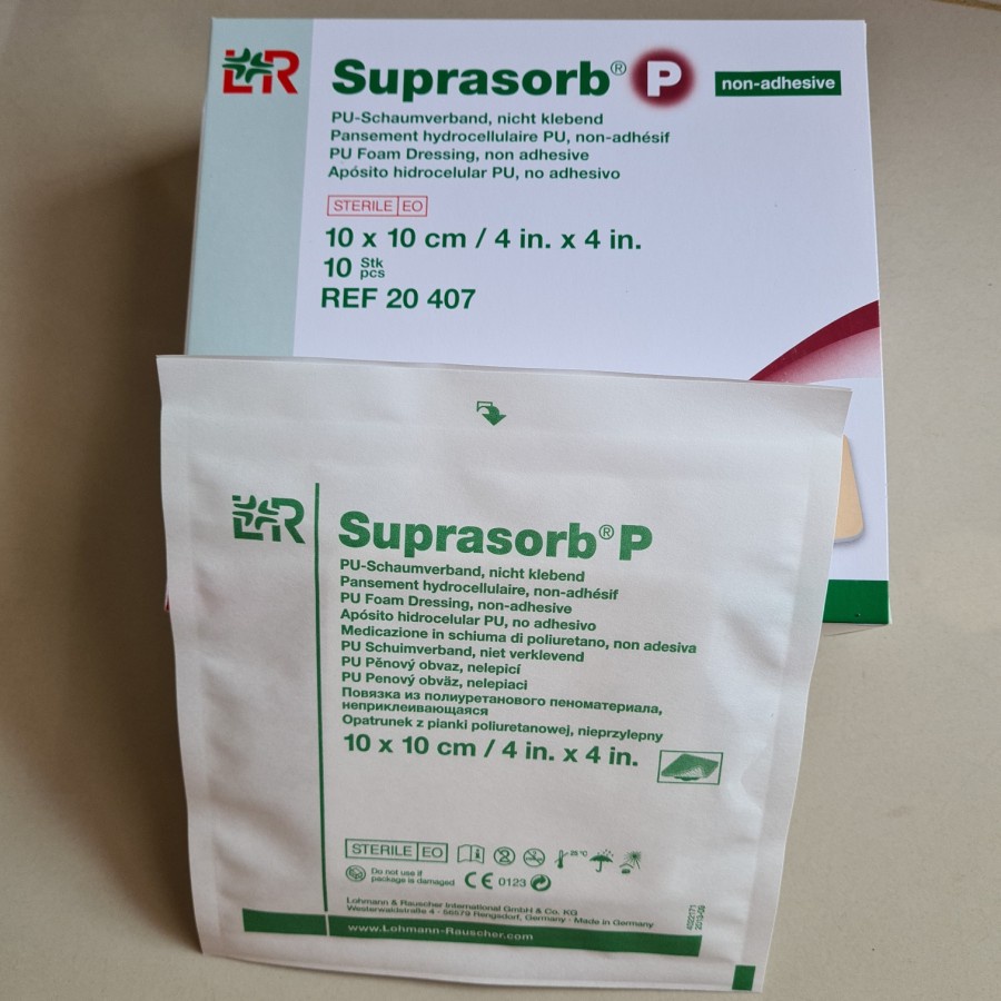 Jual Suprasorb P Foam Non Adhesive 10x10 / Wound Dressing Luka Diabetes