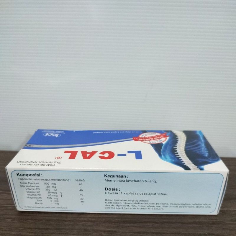 Jual L-Cal Coral Calcium isi 30 kaplet dengan Vitamin K2 (promo) L Cal ...