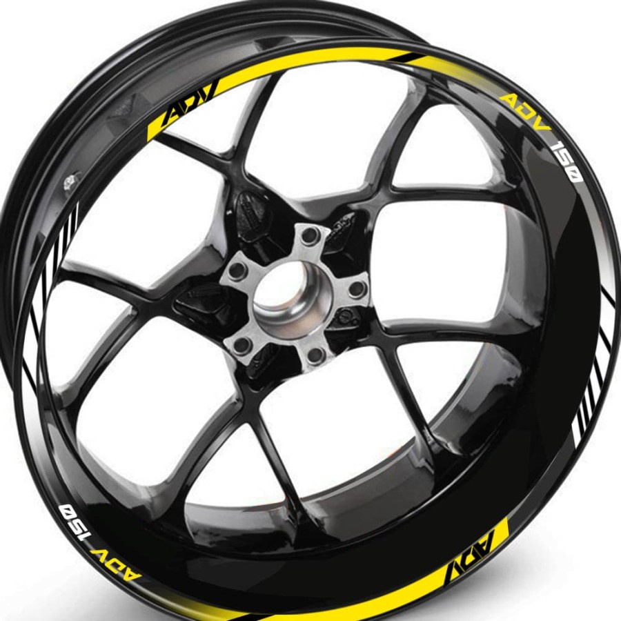 Jual Decal Sticker Motoblast - RIM Sticker Velg Honda ADV 150 Yellow ...