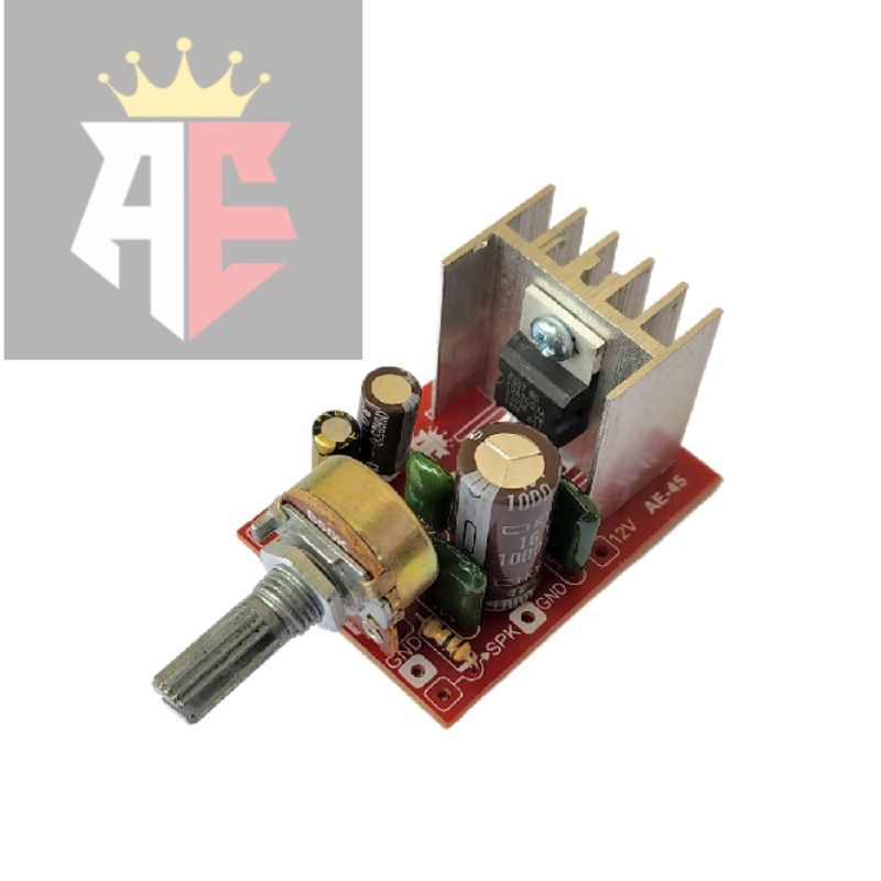 Jual Kit Power Amplifier Mini TDA 2003 Mono 12V DC Plus Volume AE45