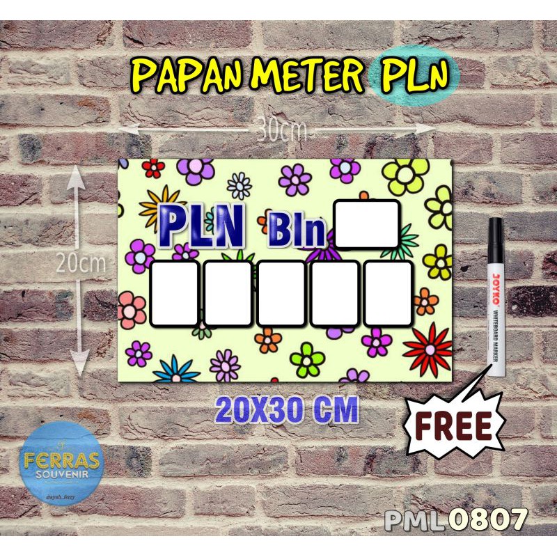 Jual Ferras Papan Meter Listrik PLN PAM motif Unik Flower 07 Shopee