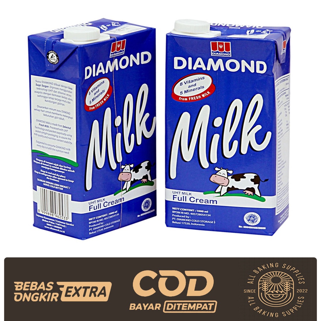 Jual Termurah SUSU UHT DIAMOND FULL CREAM MILK 1 Liter | Shopee Indonesia