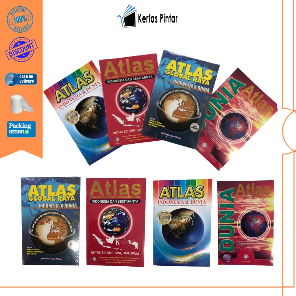 Jual Koleksi Lengkap Atlas Indonesia Dunia Provinsi Edisi Terbaru ...