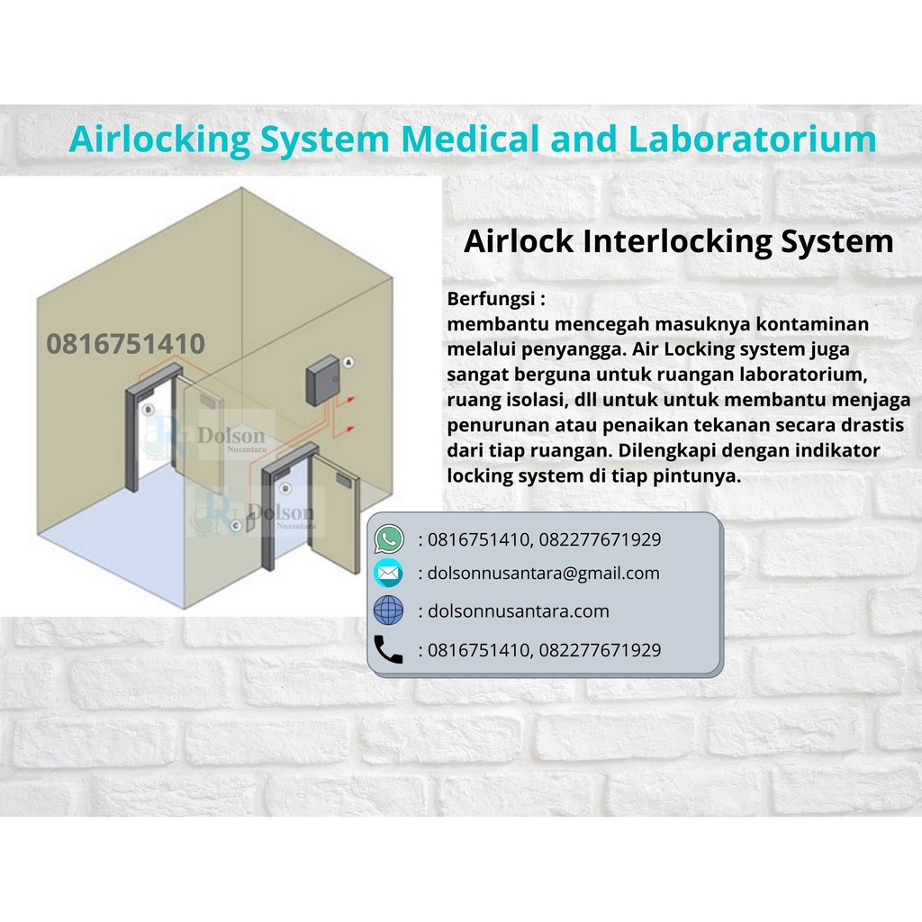 Jual Airlock System Interlock Interlocking Door Pintu Hermetik ...
