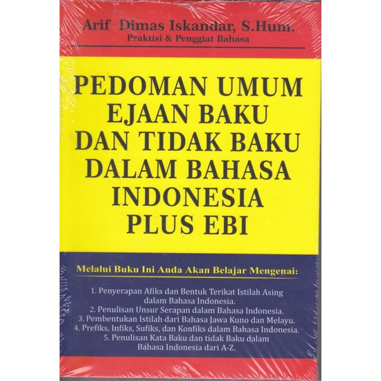 Jual Buku Pedoman Umum Ejaan Baku Dan Tidak Baku Dalam Bahasa Indonesia