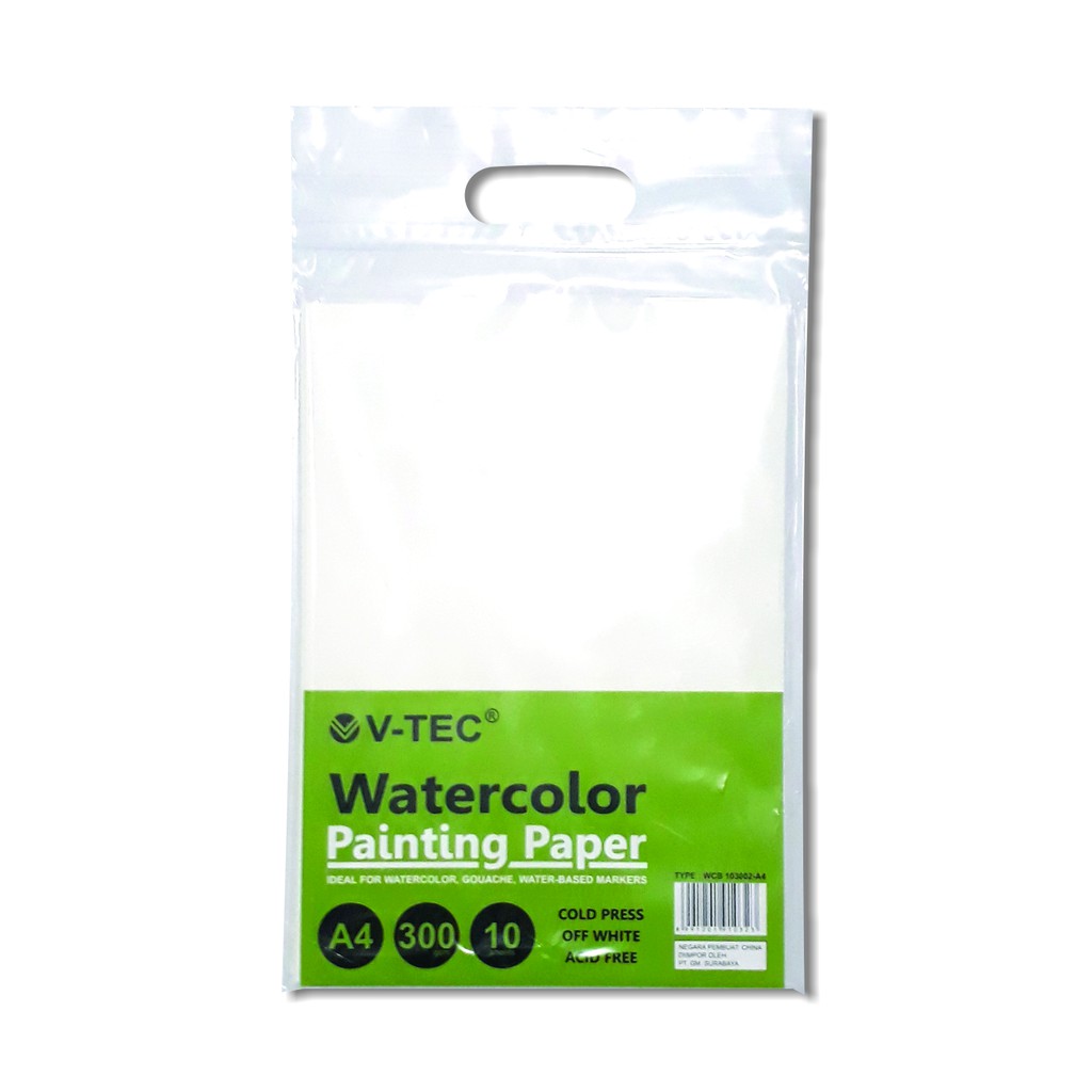 Jual V-TEC WATER COLOR PAPER A4 300 GSM / COLD PAPER | Shopee Indonesia