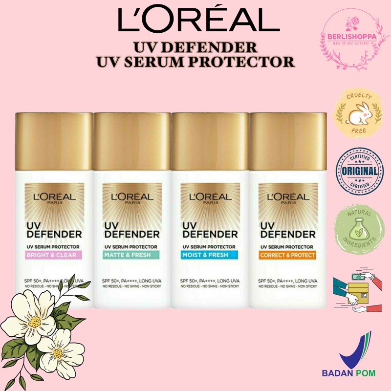 Jual L’Oreal Paris UV Defender Sunscreen SPF50+ 50ml Invisible Fluid ...