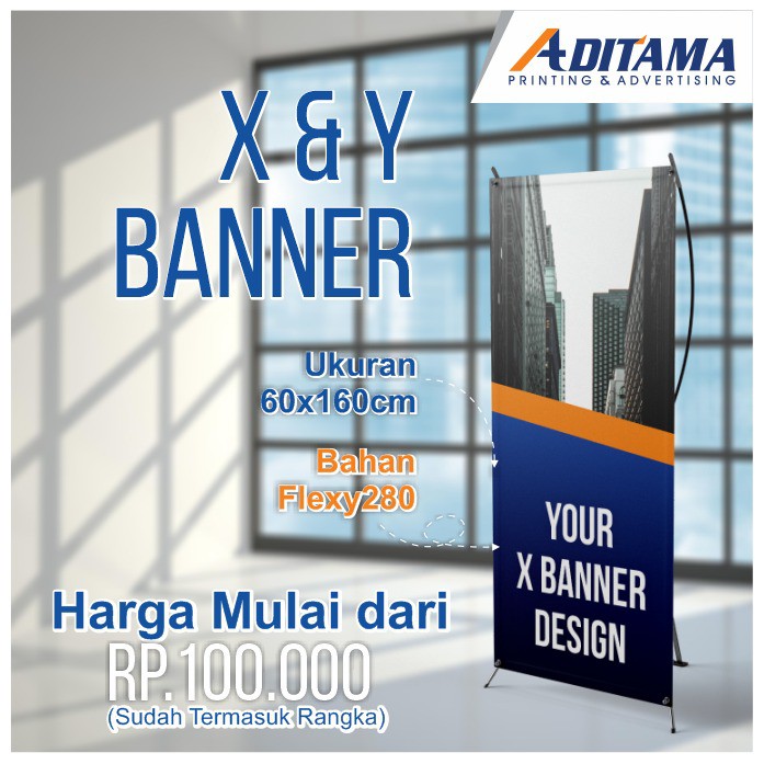 Jual X BANNER CETAK FREE DESIGN TERMASUK RANGKA | Shopee Indonesia