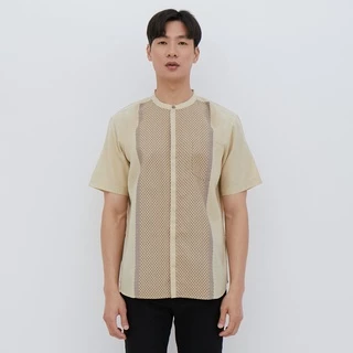 M231 Kemeja Pria Koko Pendek Cream 2462A