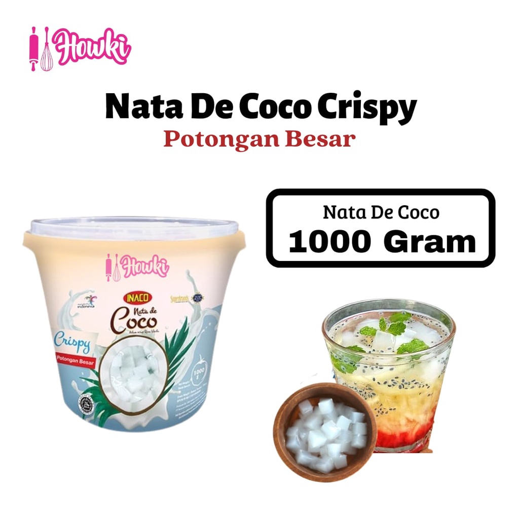 Jual Nata de Coco Crispy Inaco Potongan Besar dalam Sirup Rasa Vanilla ...