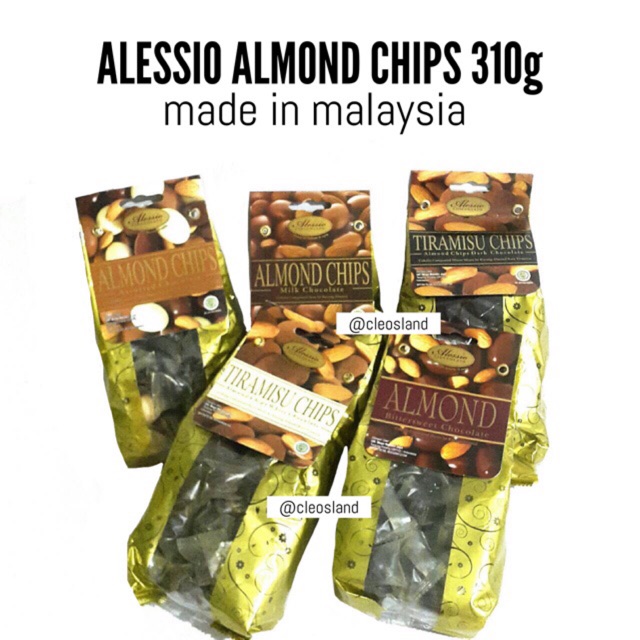 Jual Alessio Cioccolato Almond Chips 310g Shopee Indonesia 2001