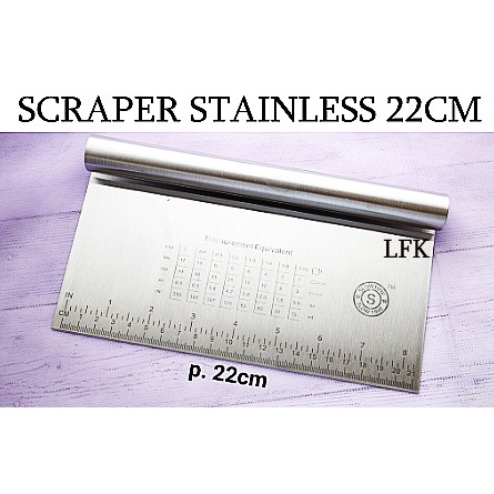 Jual SCRAPER STAINLES UKURAN POLOS GG BULAT FONDANT SCRAP KUE PIZZA ...