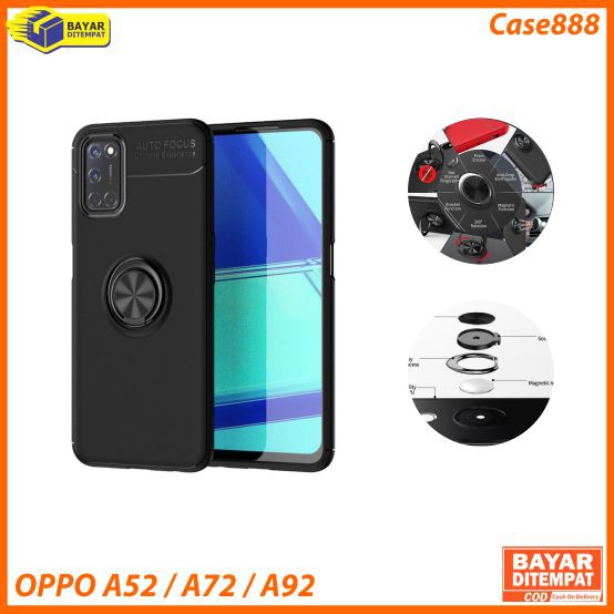 HAOTIAN Cover per Oppo A52/A72/A92 + 2 Vetro Temperato, Custodia in