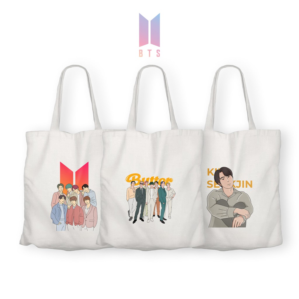 Jual Terbaru Bts Butter Tote Bag Kanvas Premium Tas Laptop Bts