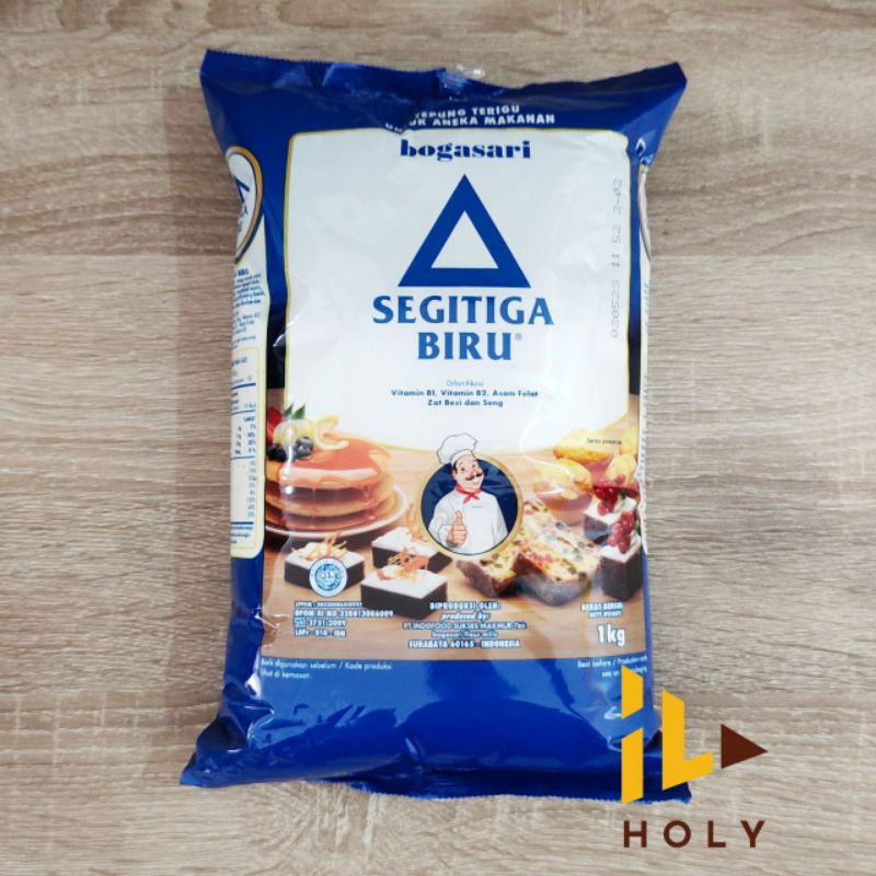 Jual Tepung Terigu Segitiga Biru (Premium 1kg) / Tepung Segitiga Biru ...