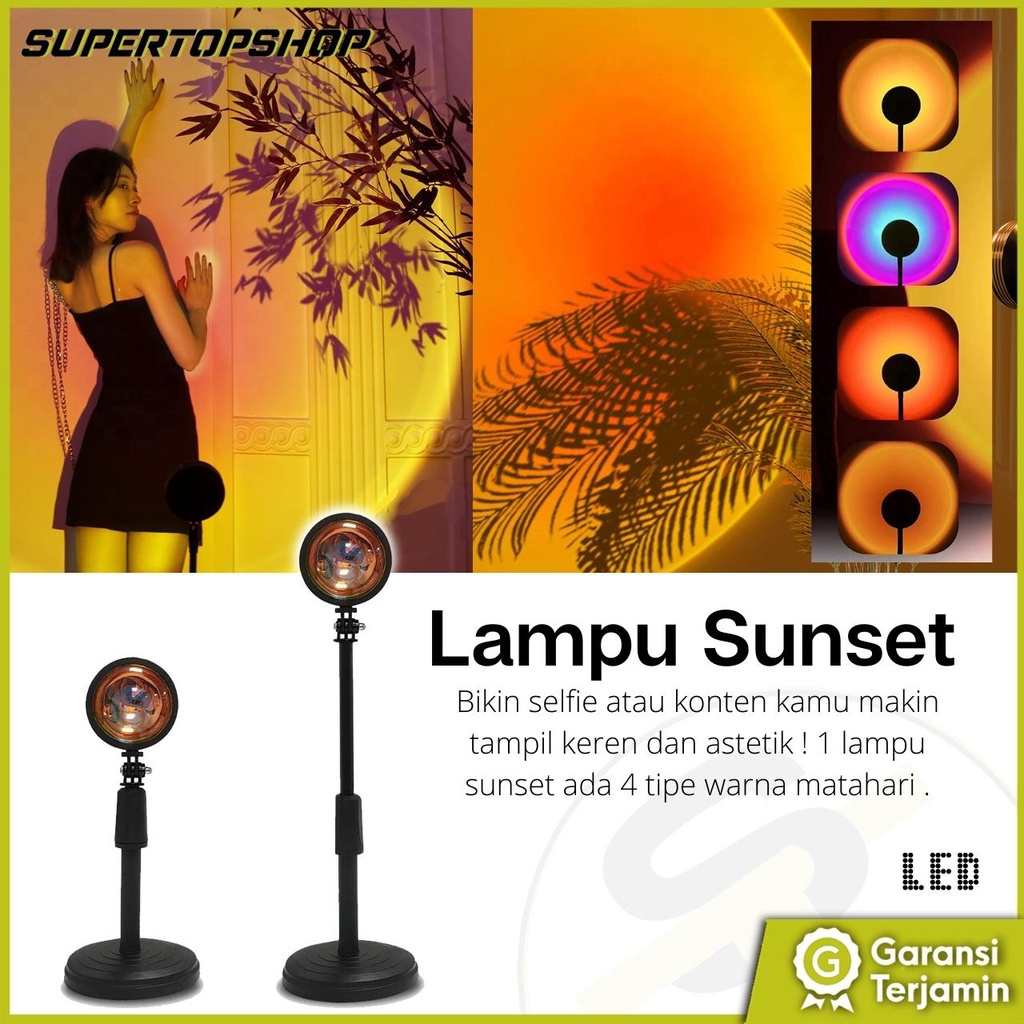 Jual Lampu Sunset In Sunset Lamp Lampu Matahari Mode Warna Led Rgb Lampu Sunset Shopee