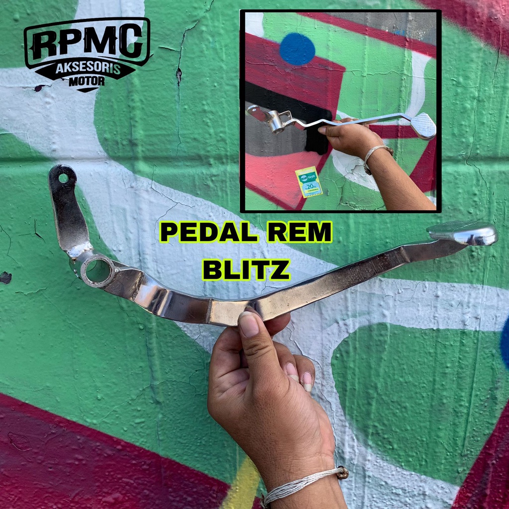 Jual PEDAL REM BLITZ CROM PNP CB GL MEGAPRO TIGER PIJAKAN REM BELAKANG