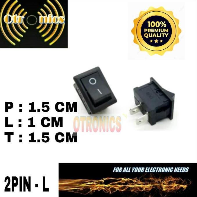 Jual Saklar / Rocker switch on off 2pin /swith on off tanpa lampu ...