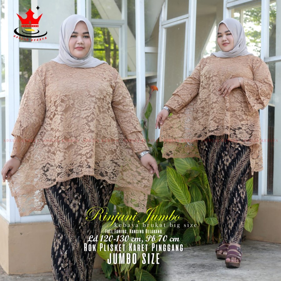 Jual (TERBARU UKURAN JUMBO ) SETELAN Kebaya/kebaya RINJANI Brokat ...