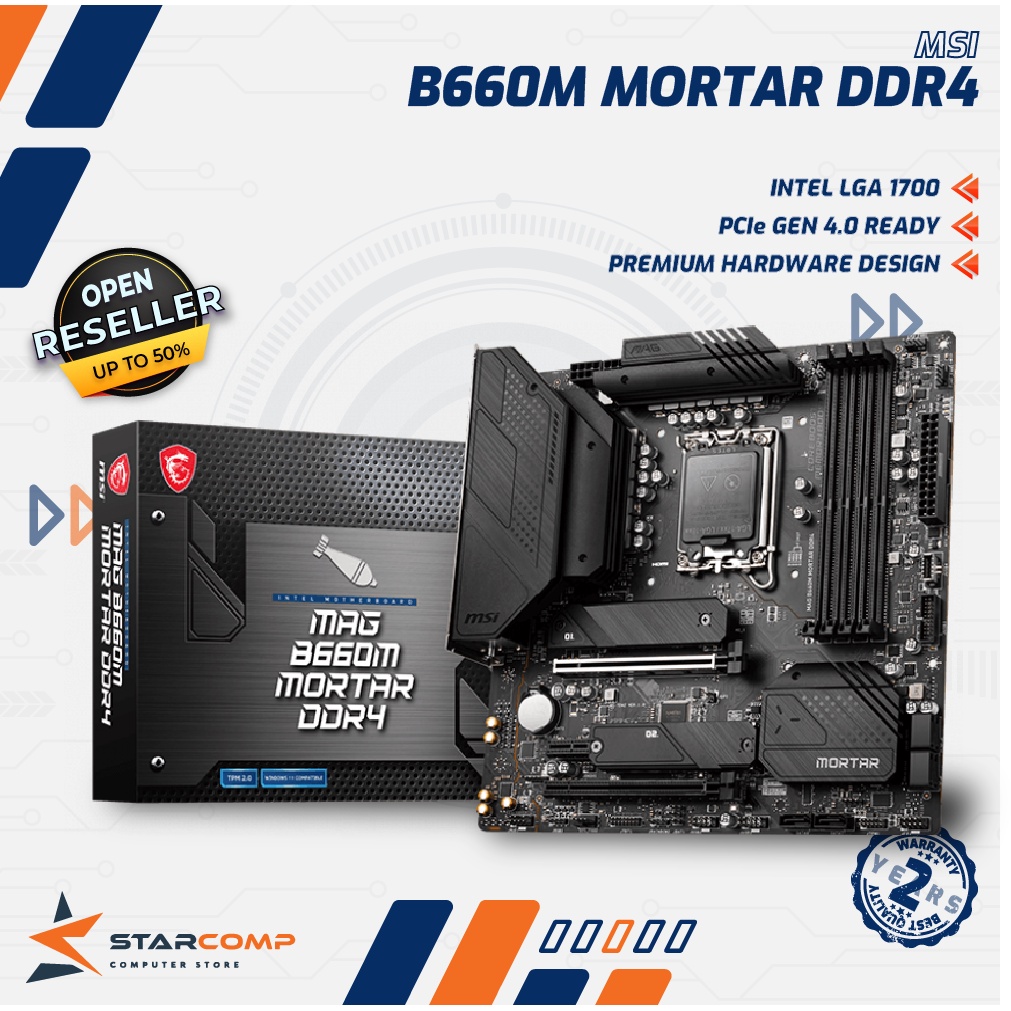 Jual MSI MAG B660M MORTAR DDR4 Motherboard Intel B660 Gen 12 LGA1700 ...