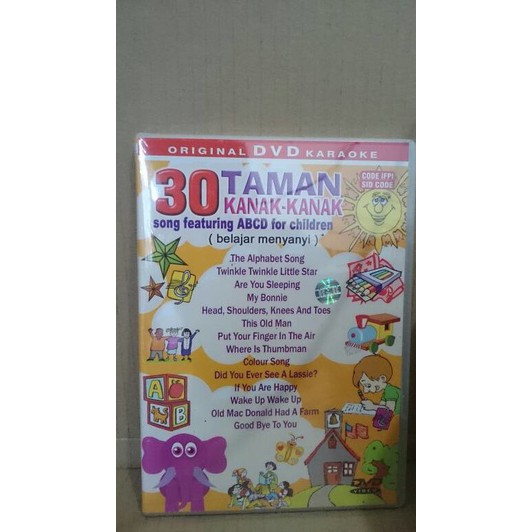 Jual DVD ORIGINAL 30 TAMAN KANAK-KANAK SONG FEATURING ABCD FOR CHILDREN ...