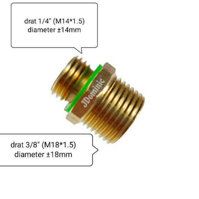 Jual sambungan drat ulir luar ke drat - konverter ulir converter thread ...